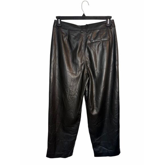 The Reset R Label Slouchy Vegan Leather Trouser Black Size M - Picture 5 of 12